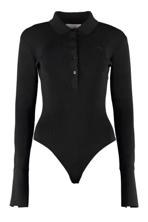 Coperni Rib-Knit Bodysuit Top