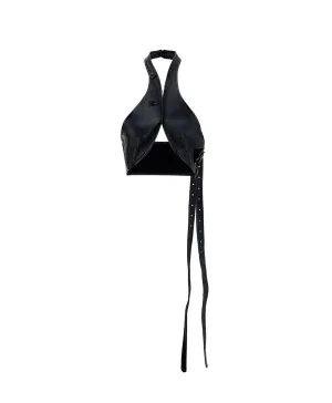 Courrges Criss Cross Cropped Top