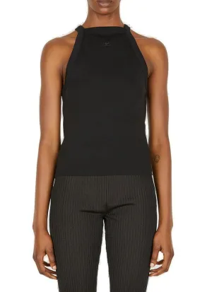 Courrges Logo Embroidered Tank Top
