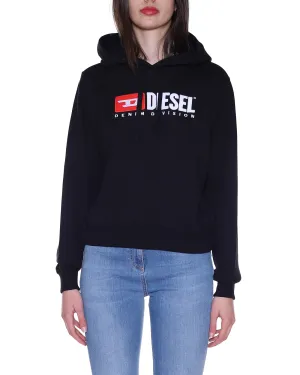 Diesel Logo Detailed Drawstring Long-Sleeved Hoodie