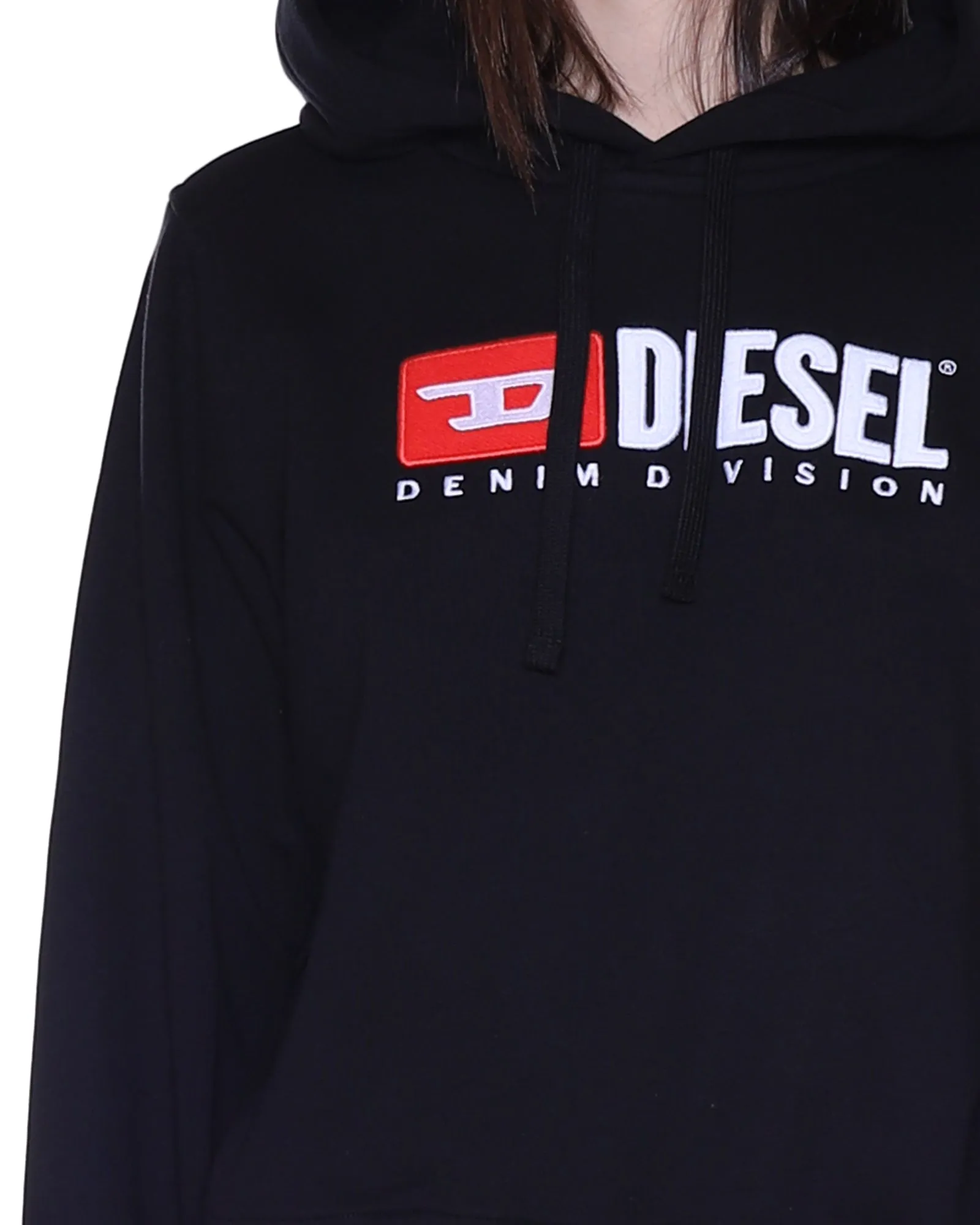 Diesel Logo Detailed Drawstring Long-Sleeved Hoodie