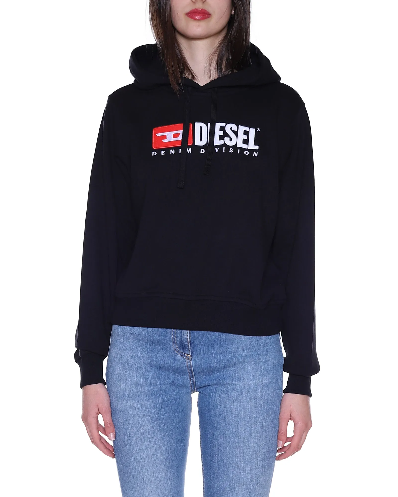 Diesel Logo Detailed Drawstring Long-Sleeved Hoodie