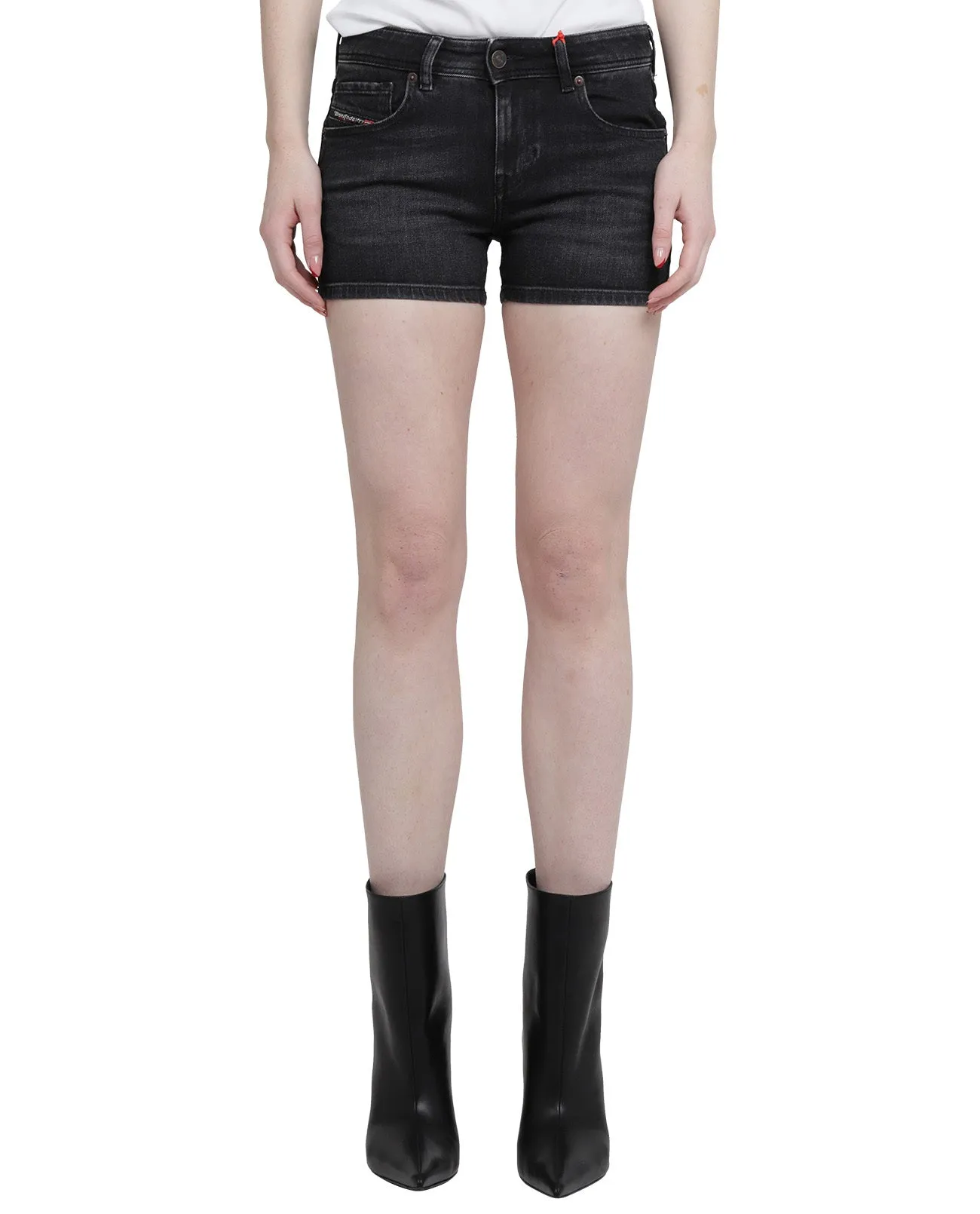 Diesel Low Rise Fitted Denim Shorts