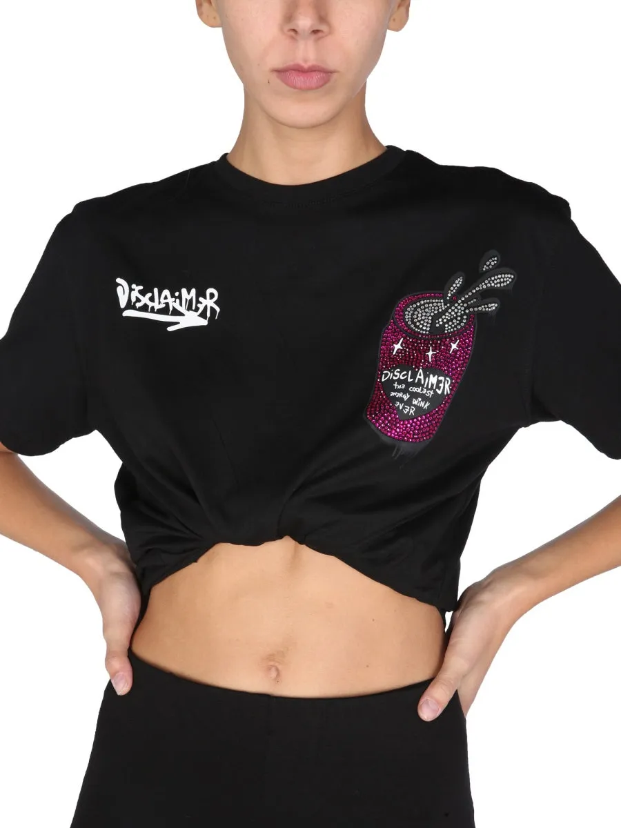 Disclaimer Printed Crewneck T-Shirt