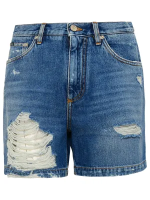 Dolce & Gabbana Distressed Denim Shorts