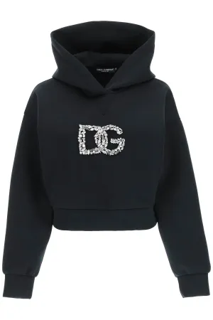 Dolce & Gabbana Embellished Cropped Hoodie