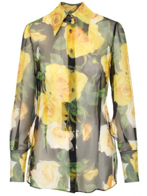 Dolce & Gabbana Floral Rrint Buttoned Shirt