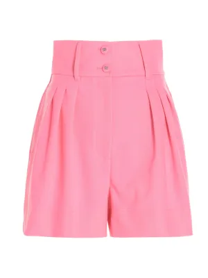 Dolce & Gabbana High Waist Pleated Shorts