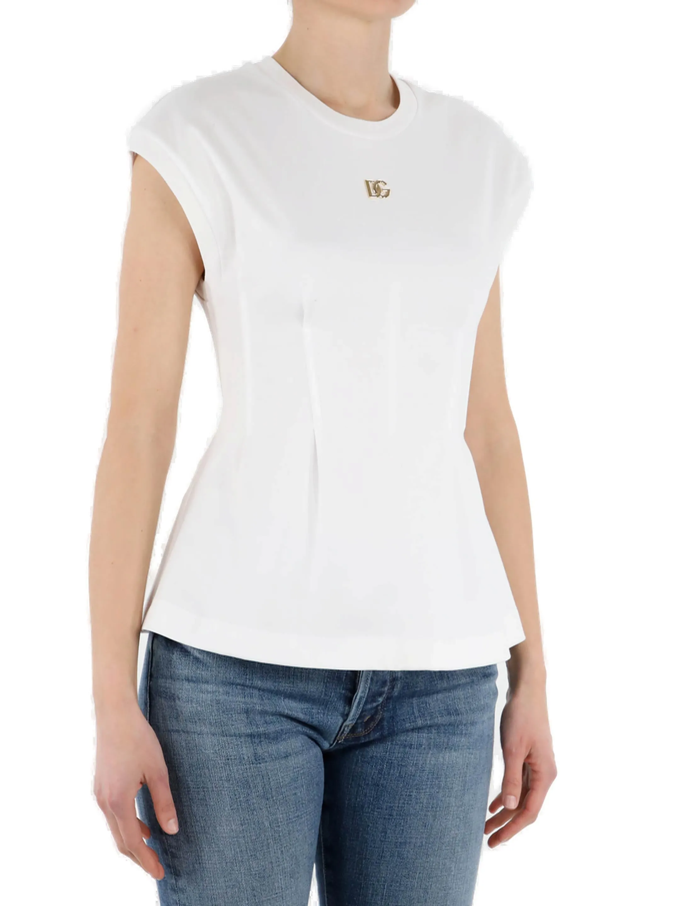 Dolce & Gabbana Logo Plaque Crewneck T-Shirt
