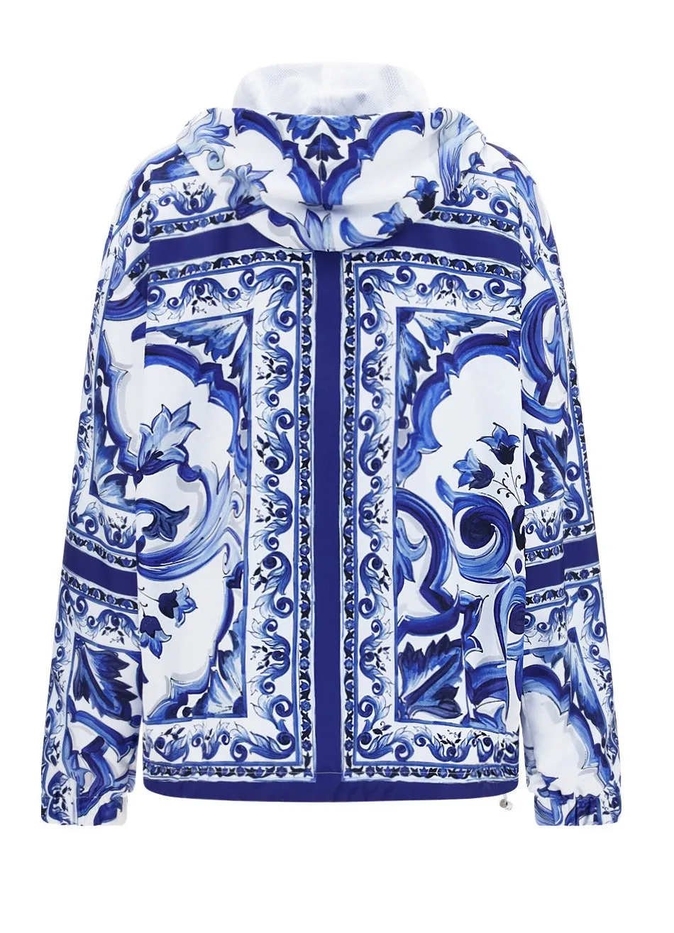 Dolce & Gabbana Majolica Printed Zipped Hoodie