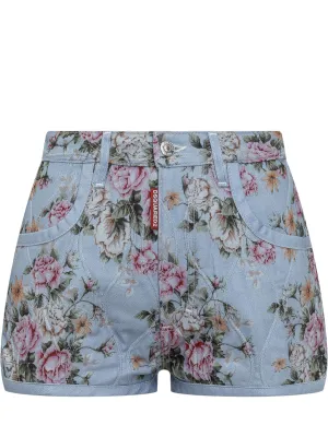 Dsquared2 Allover Floral Print Shorts