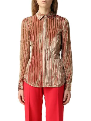 Dsquared2 Crushed Velvet Fitted Shirt