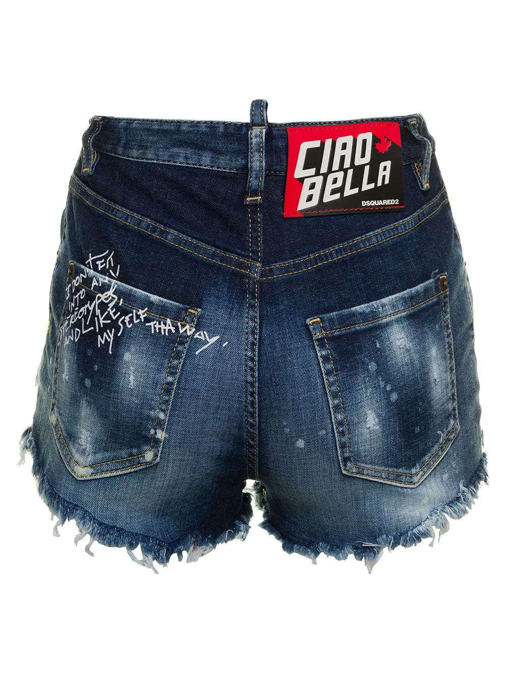 Dsquared2 Distressed Denim Shorts
