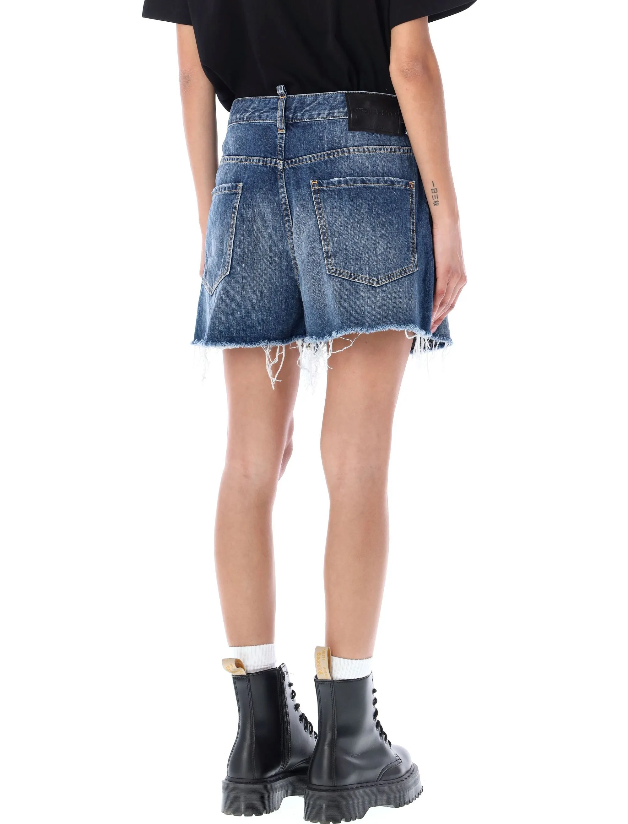 Dsquared2 Distressed Denim Shorts