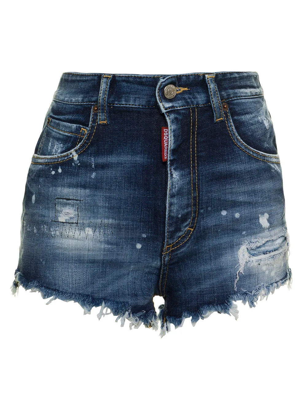 Dsquared2 Distressed Denim Shorts