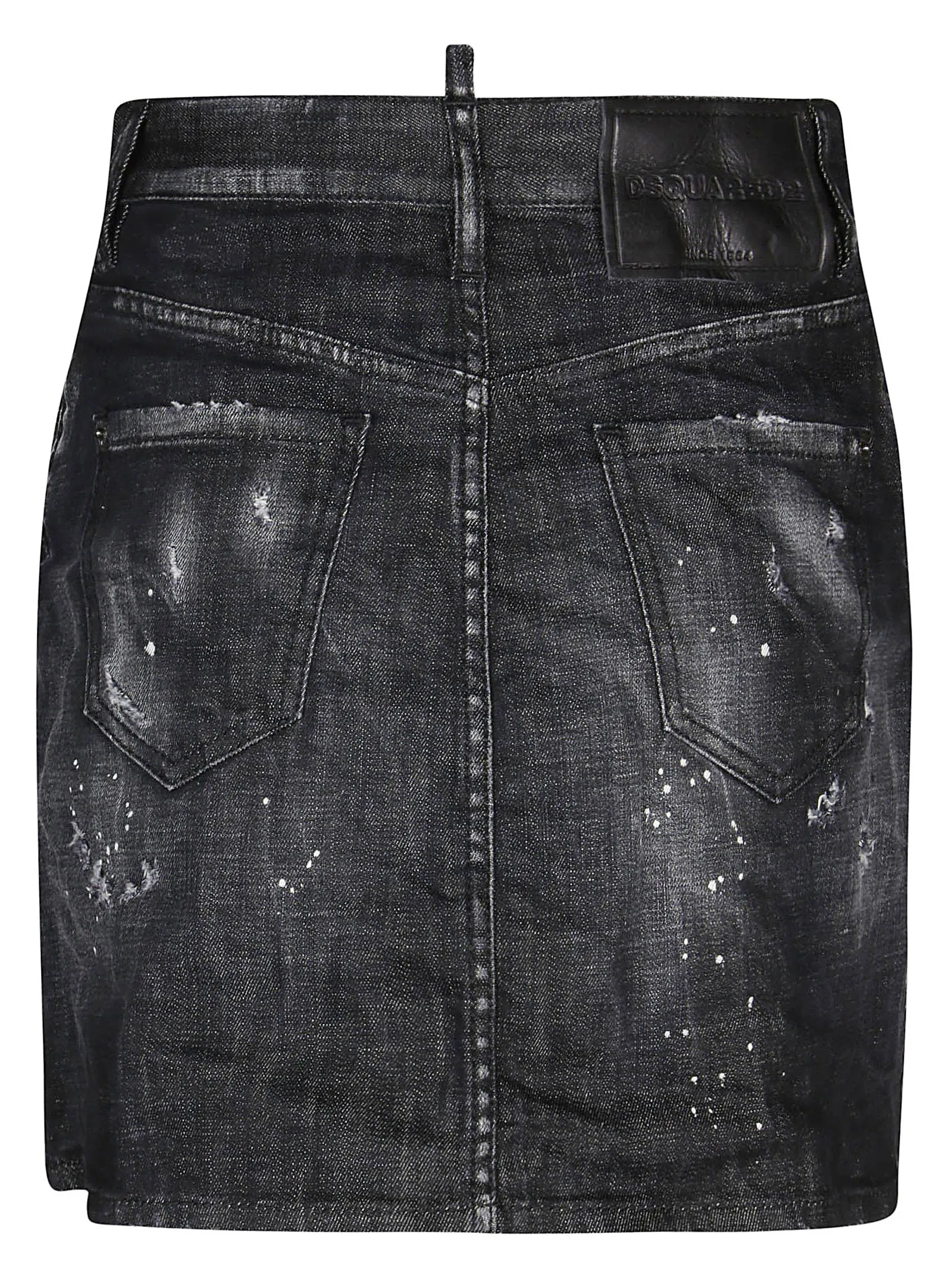 Dsquared2 Distressed Effect Denim Skirt