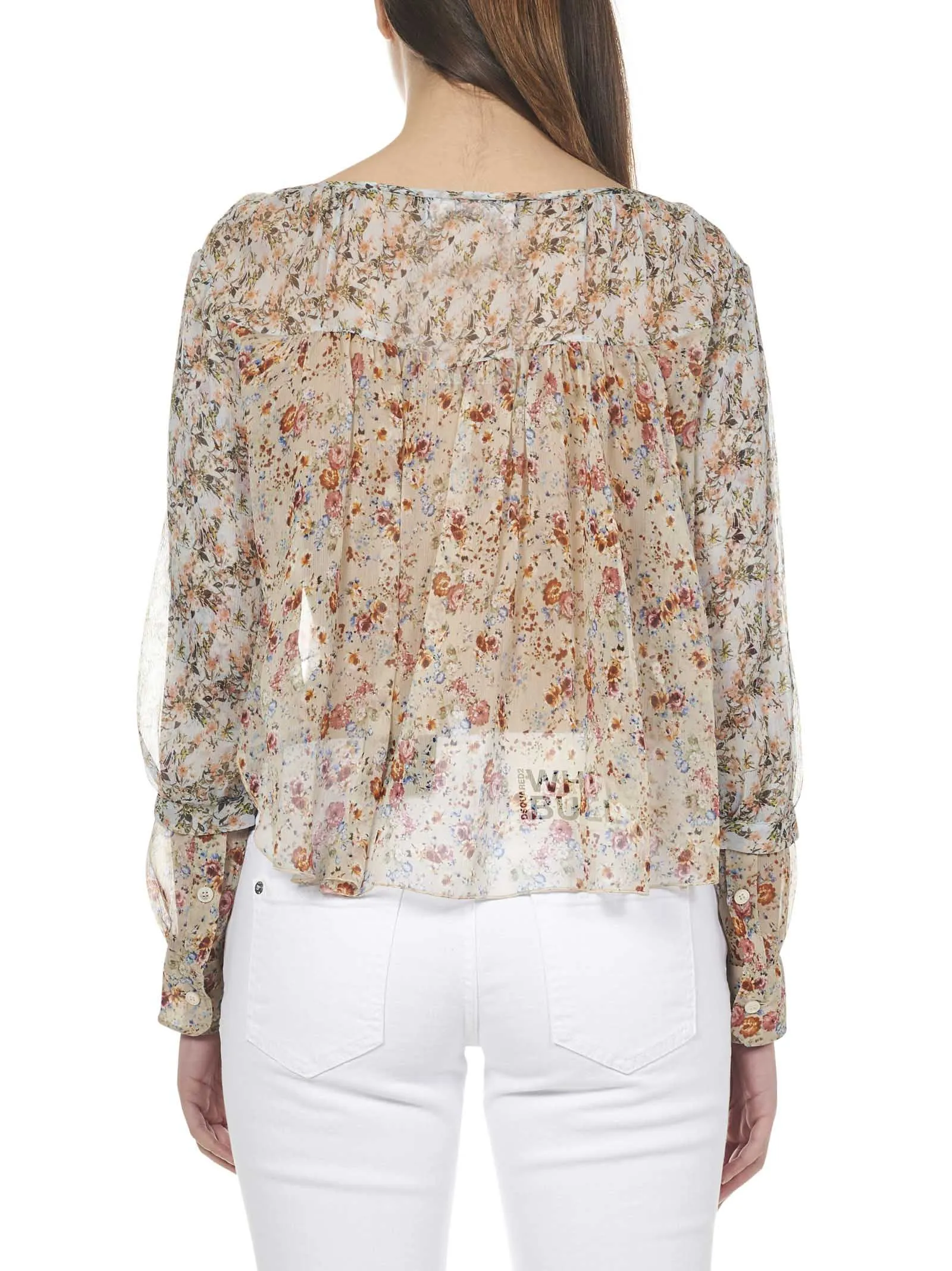 Dsquared2 Floral Print Cropped Top