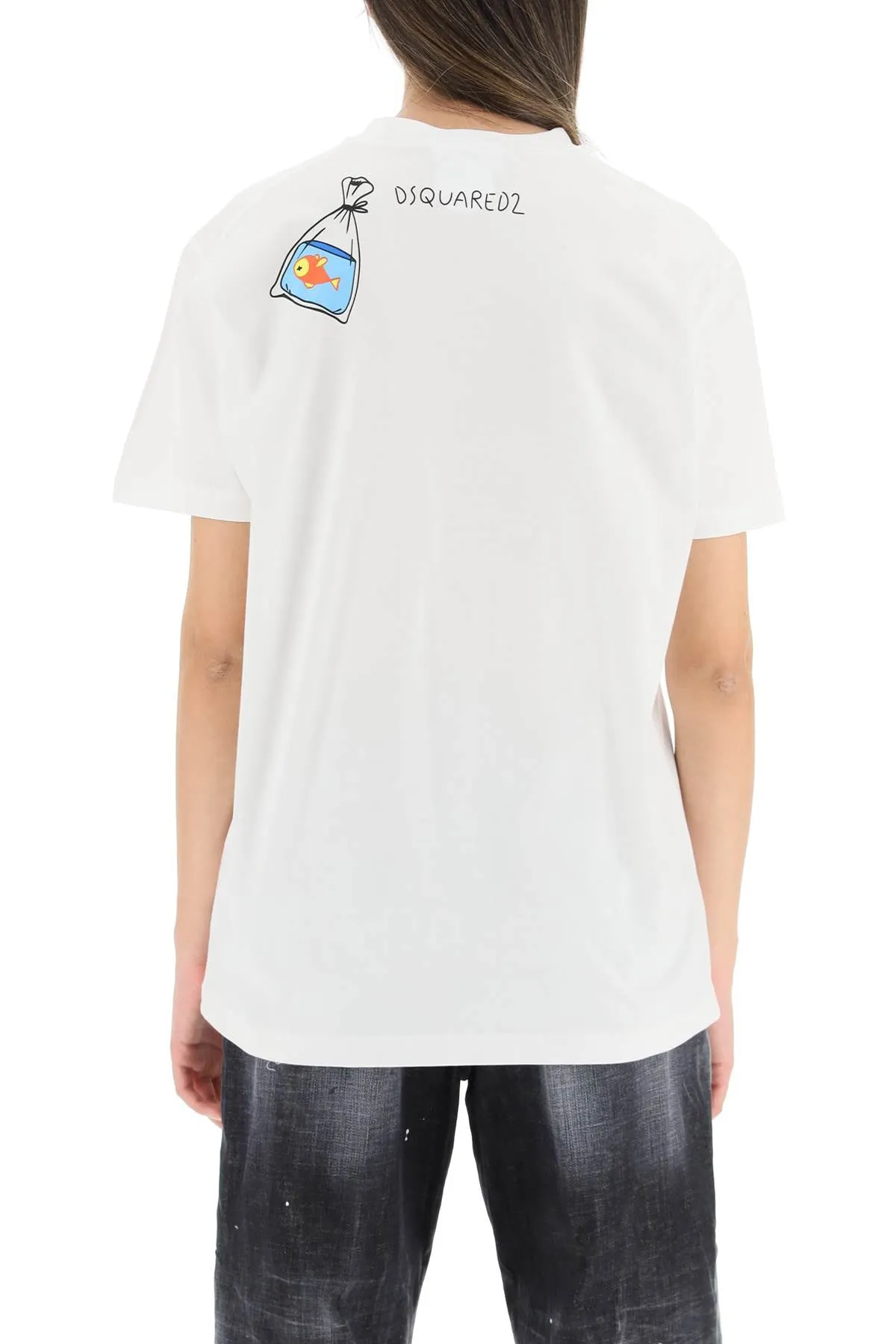 Dsquared2 Graphic Printed Crewneck T-Shirt