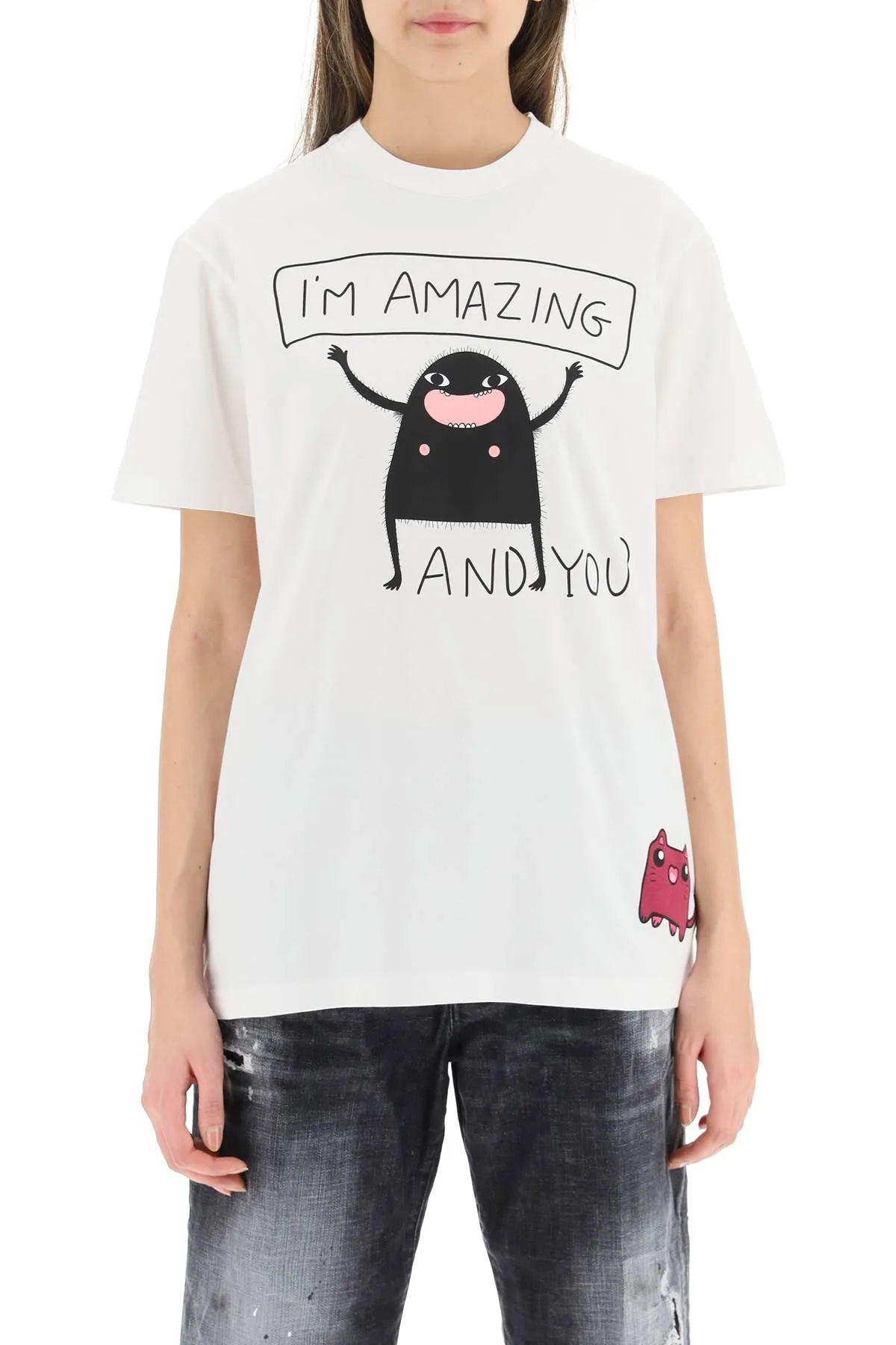 Dsquared2 Graphic Printed Crewneck T-Shirt