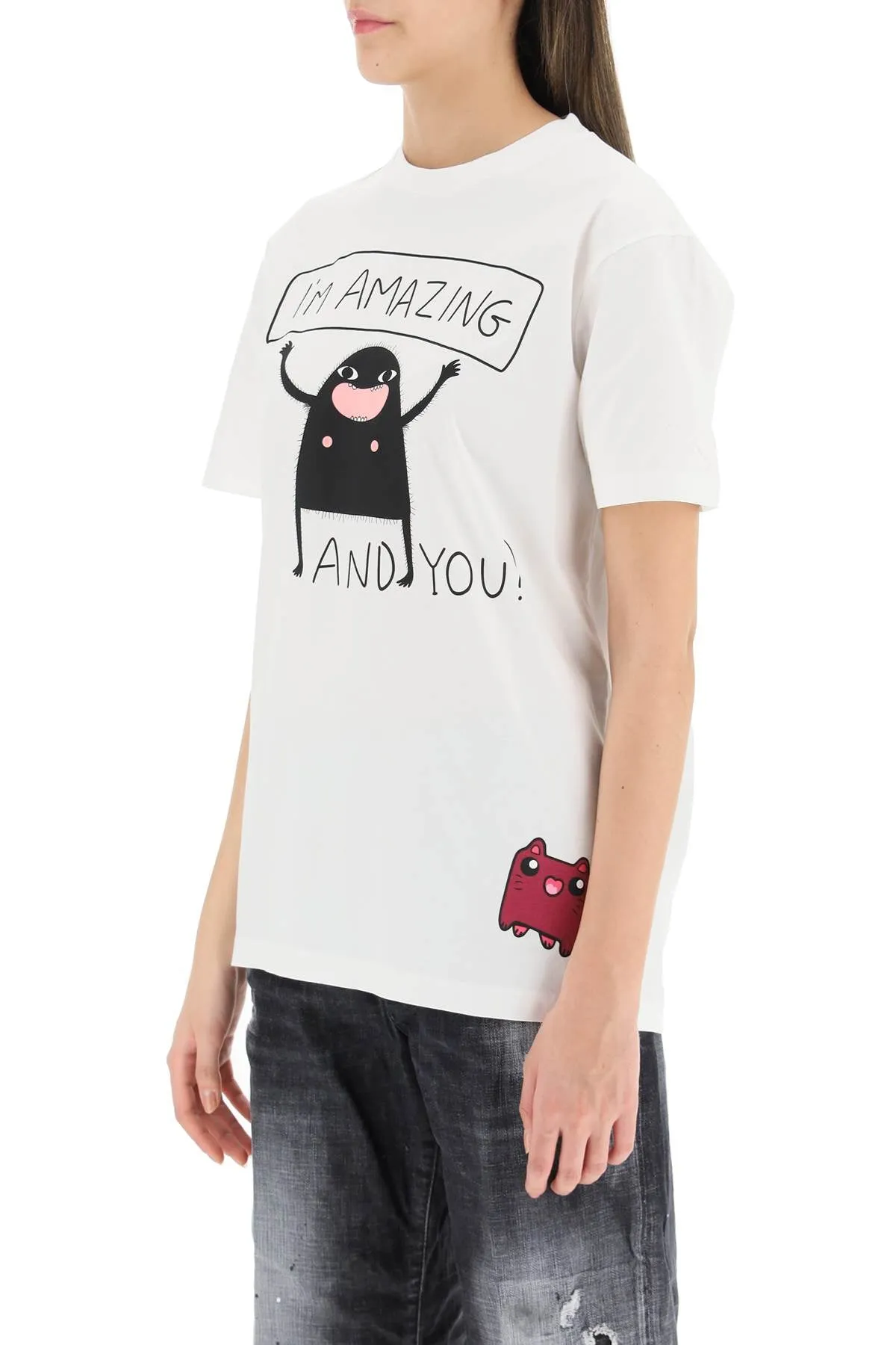 Dsquared2 Graphic Printed Crewneck T-Shirt