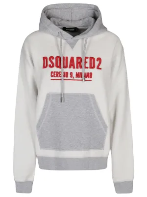 Dsquared2 Logo Embroidered Drawstring Hoodie