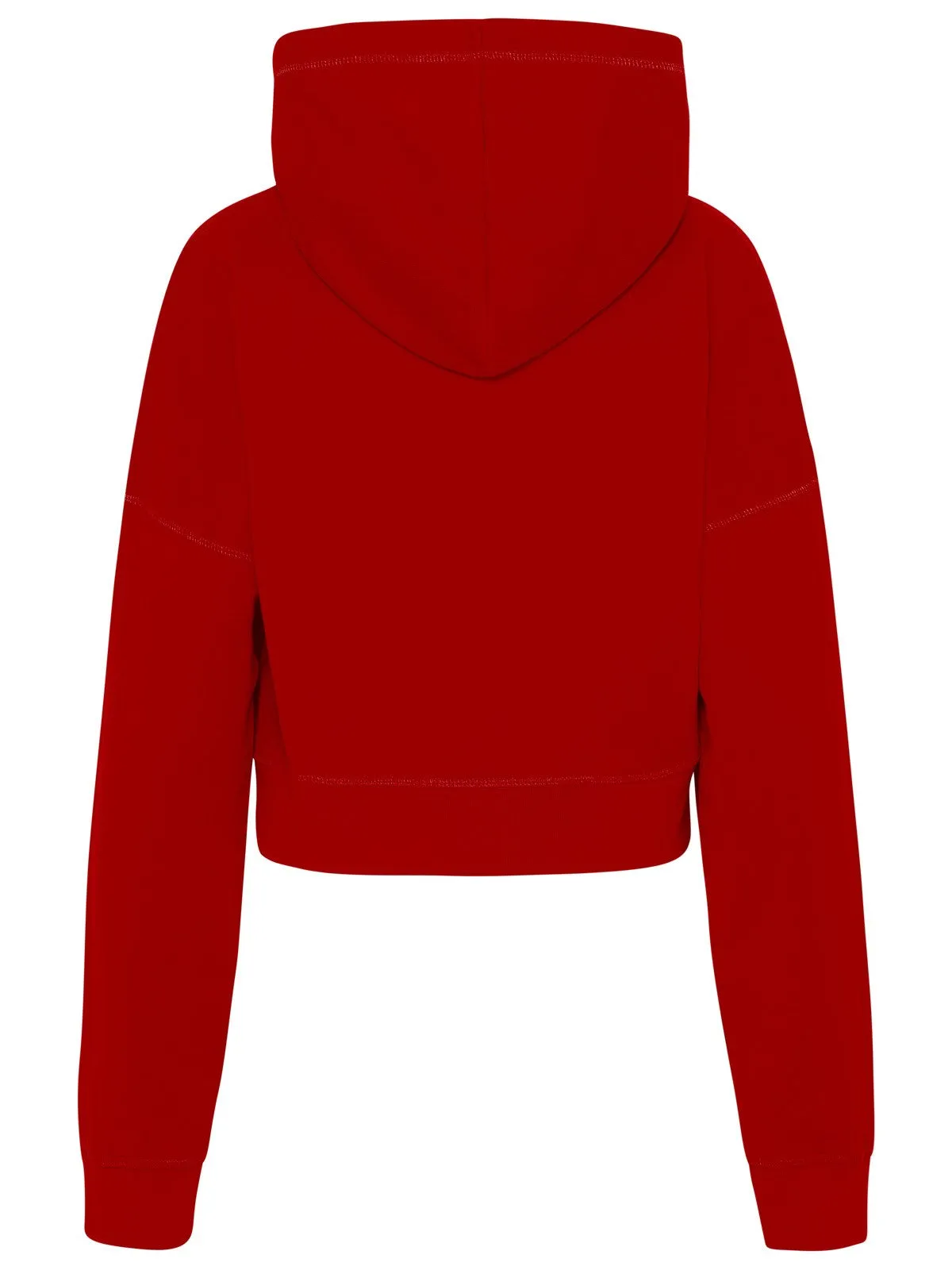 Dsquared2 Logo Print Drawstring Crop Hoodie