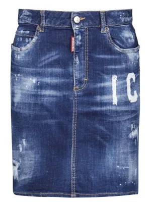 Dsquared2 Logo Print Mini Skirt