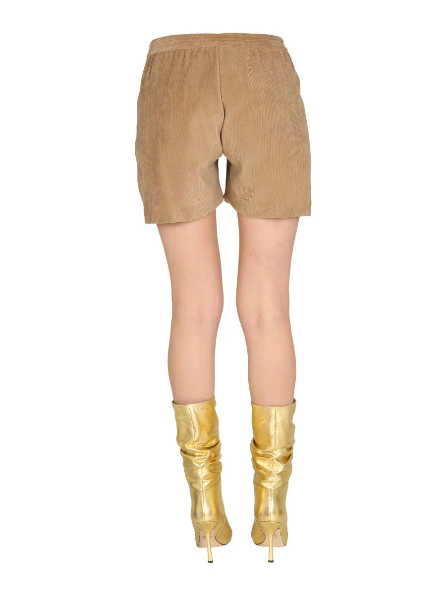 Dsquared2 Logo Printed Corduroy Shorts