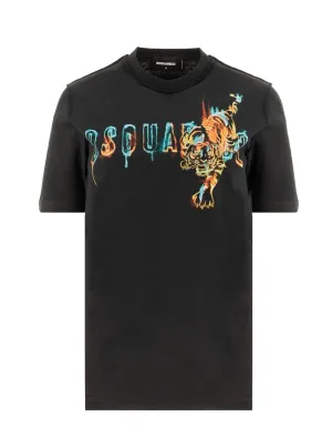 Dsquared2 Logo Printed Crewneck T-Shirt