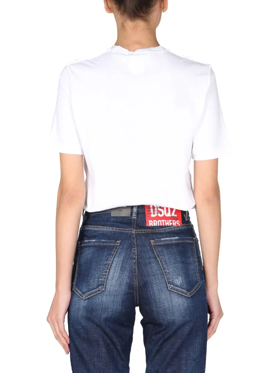 Dsquared2 Logo Printed Crewneck T-Shirt