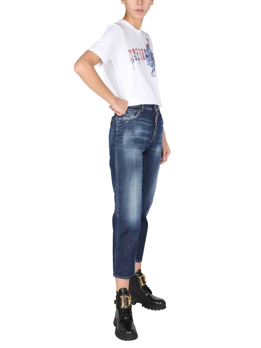 Dsquared2 Logo Printed Crewneck T-Shirt
