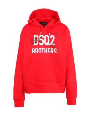 Dsquared2 Logo Printed Drawstring Hoodie