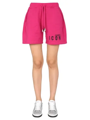 Dsquared2 Logo Printed Drawstring Track Shorts