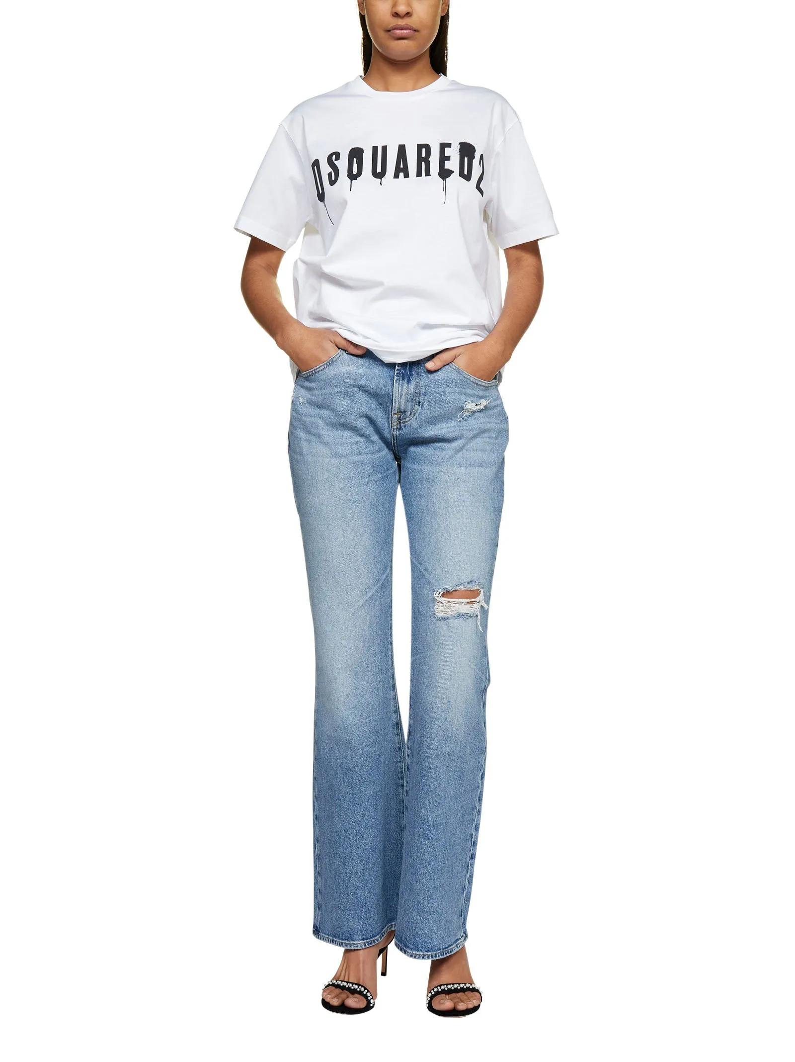 Dsquared2 Logo Spray Print T-Shirt