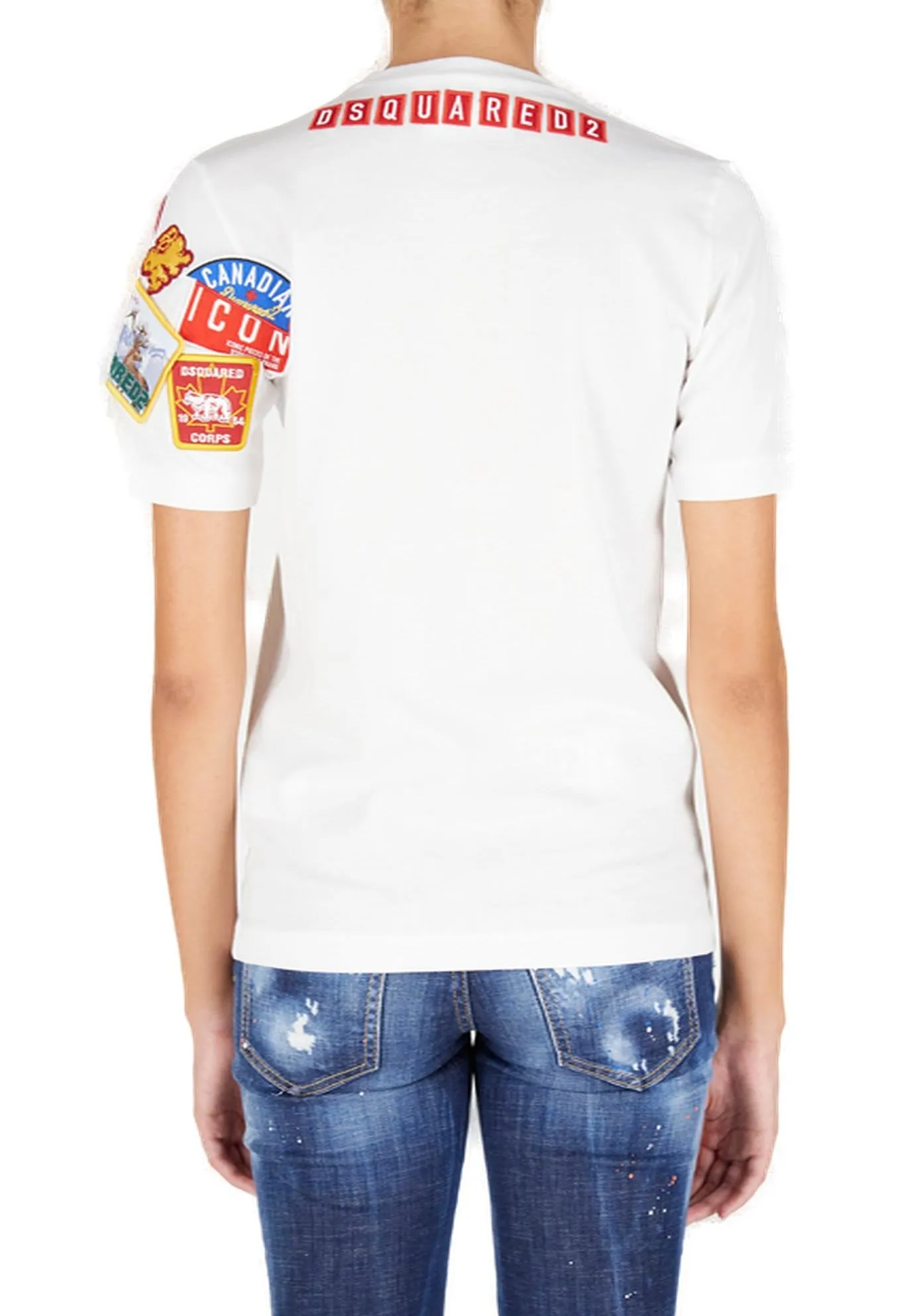 Dsquared2 Patch Embellished Crewneck T-Shirt