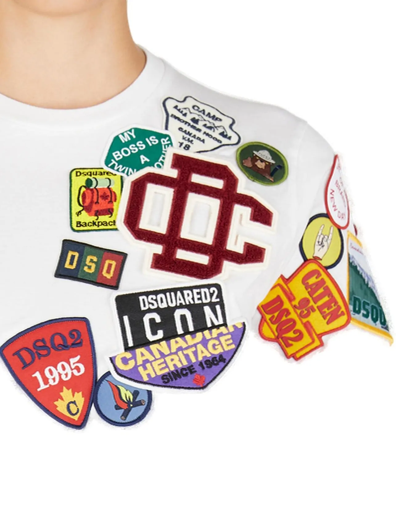 Dsquared2 Patch Embellished Crewneck T-Shirt