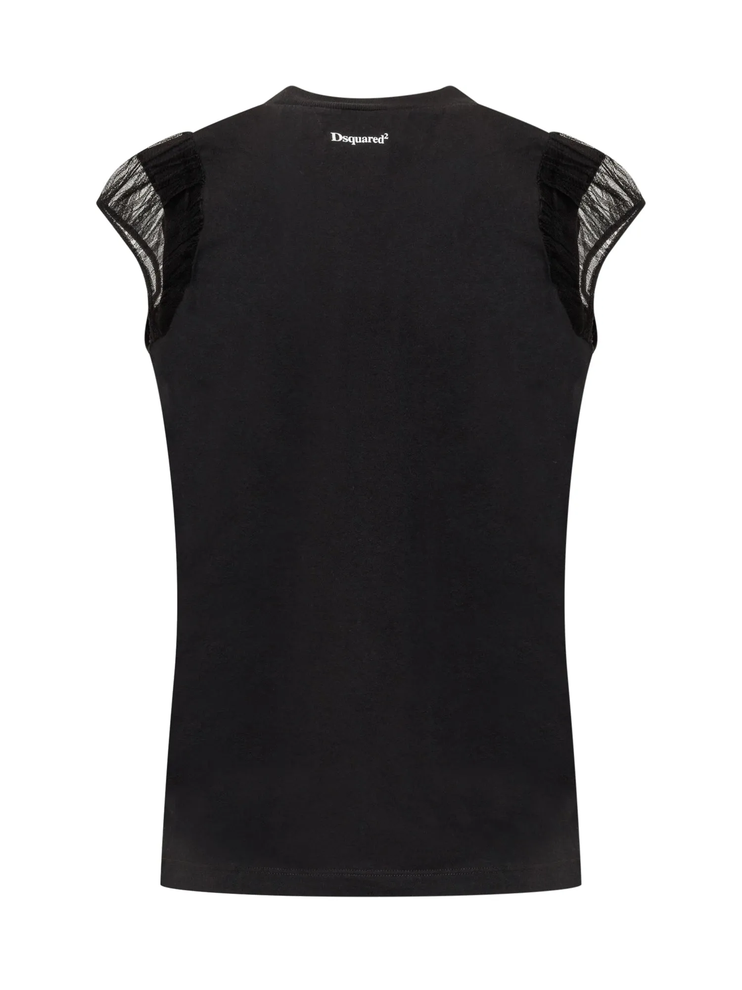 Dsquared2 Slogan Print Cap Sleeved T-Shirt