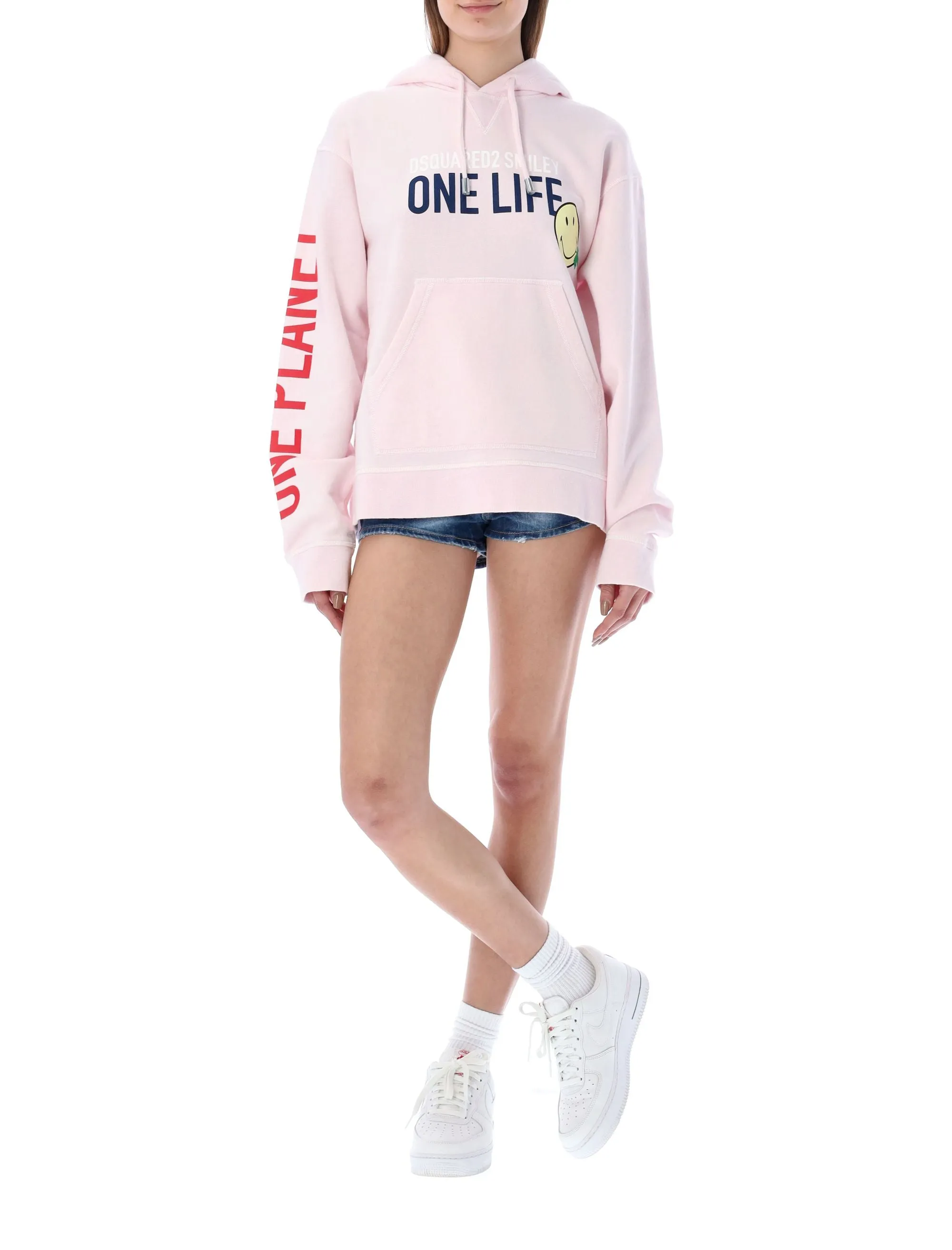 Dsquared2 Slogan Print Drawstring Hoodie