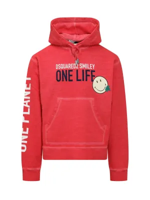 Dsquared2 Slogan Print Drawstring Hoodie
