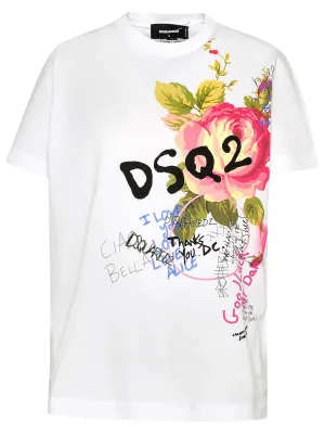 Dsquared2 Slogan Printed Crewneck T-Shirt