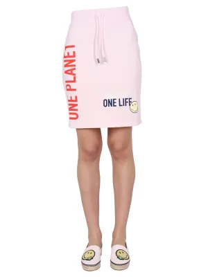 Dsquared2 Slogan Printed Drawstring Skirt