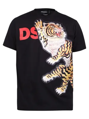 Dsquared2 Tiger Patch Crewneck T-Shirt