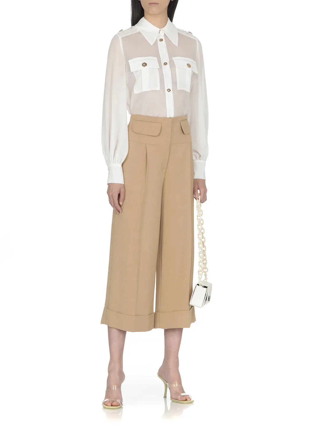 Elisabetta Franchi Buttoned Long-Sleeved Shirt