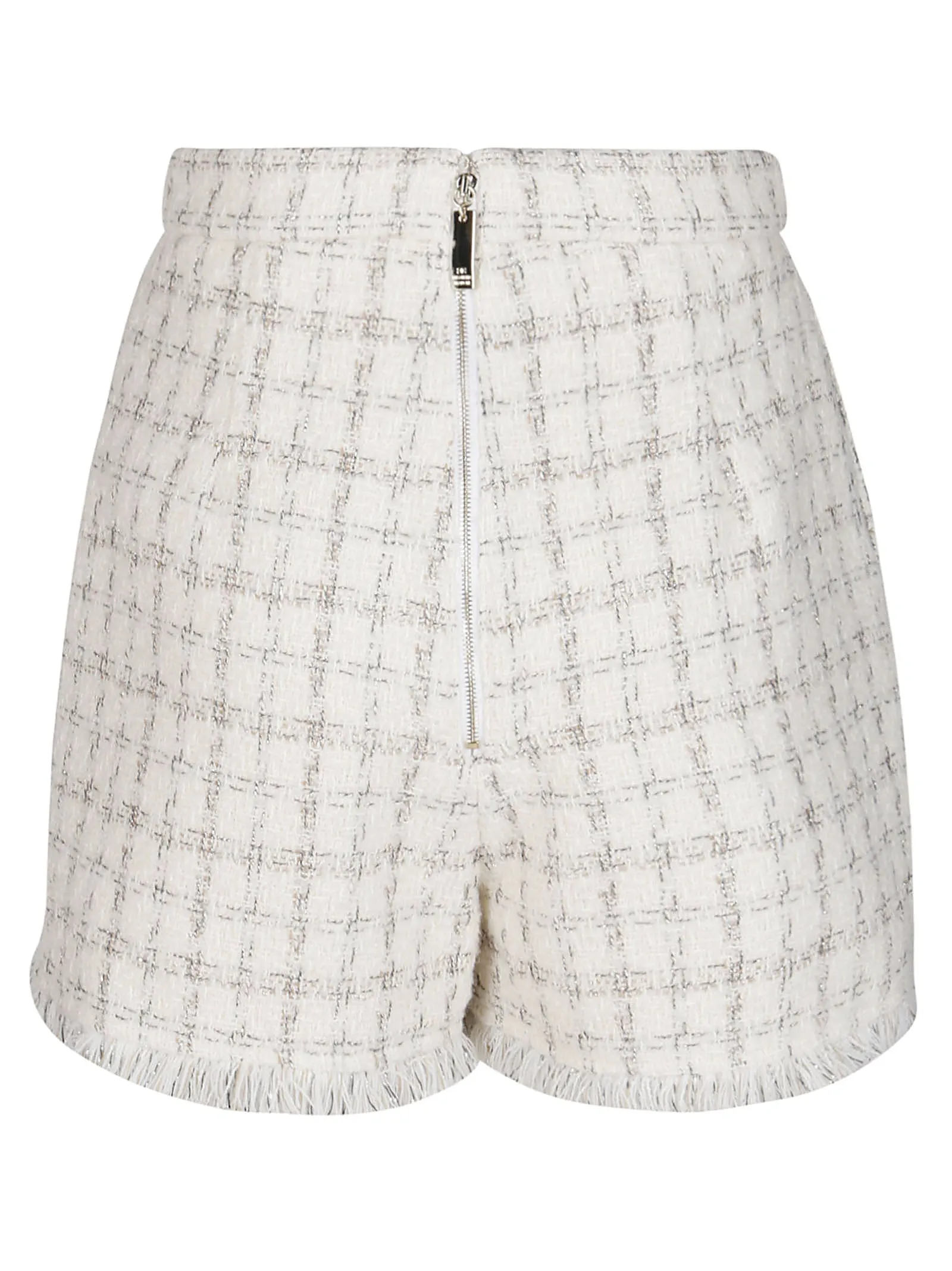 Elisabetta Franchi Check Motif Tweed Shorts