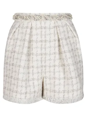 Elisabetta Franchi Check Motif Tweed Shorts