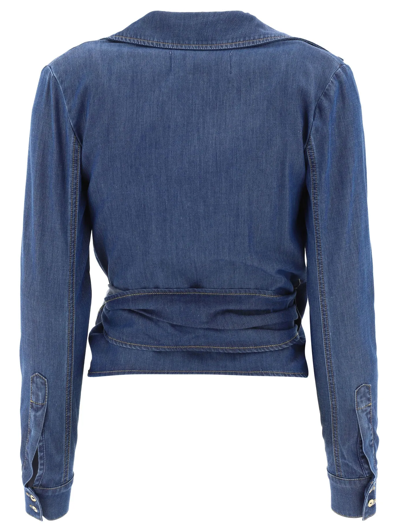 Elisabetta Franchi Crossover Button-Up Shirt