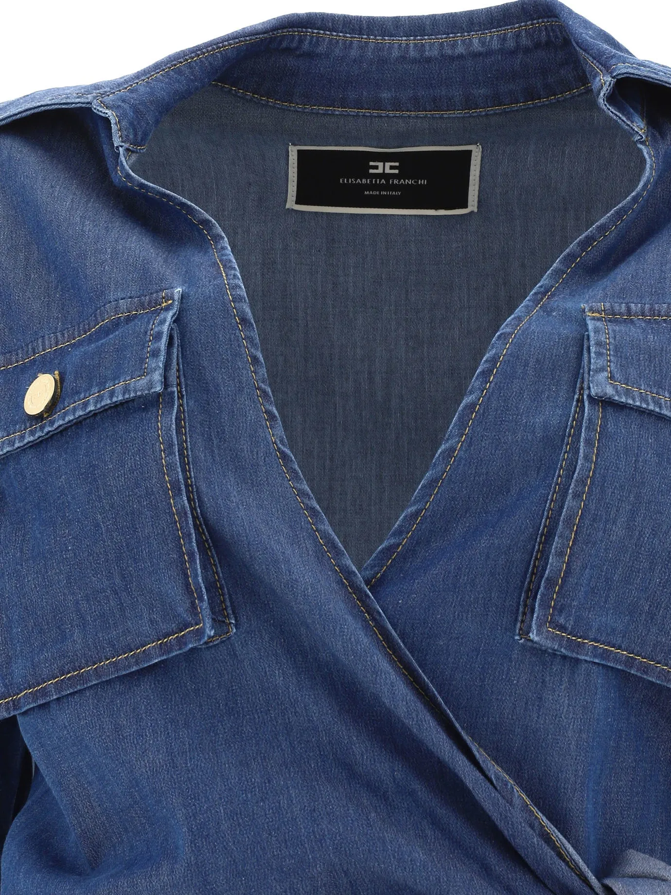 Elisabetta Franchi Crossover Button-Up Shirt