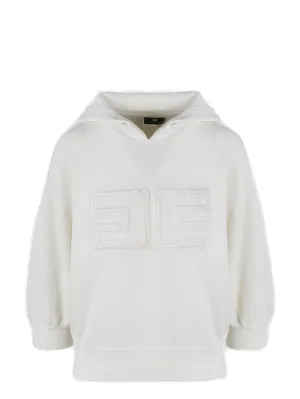 Elisabetta Franchi Logo Embroidered Hoodie