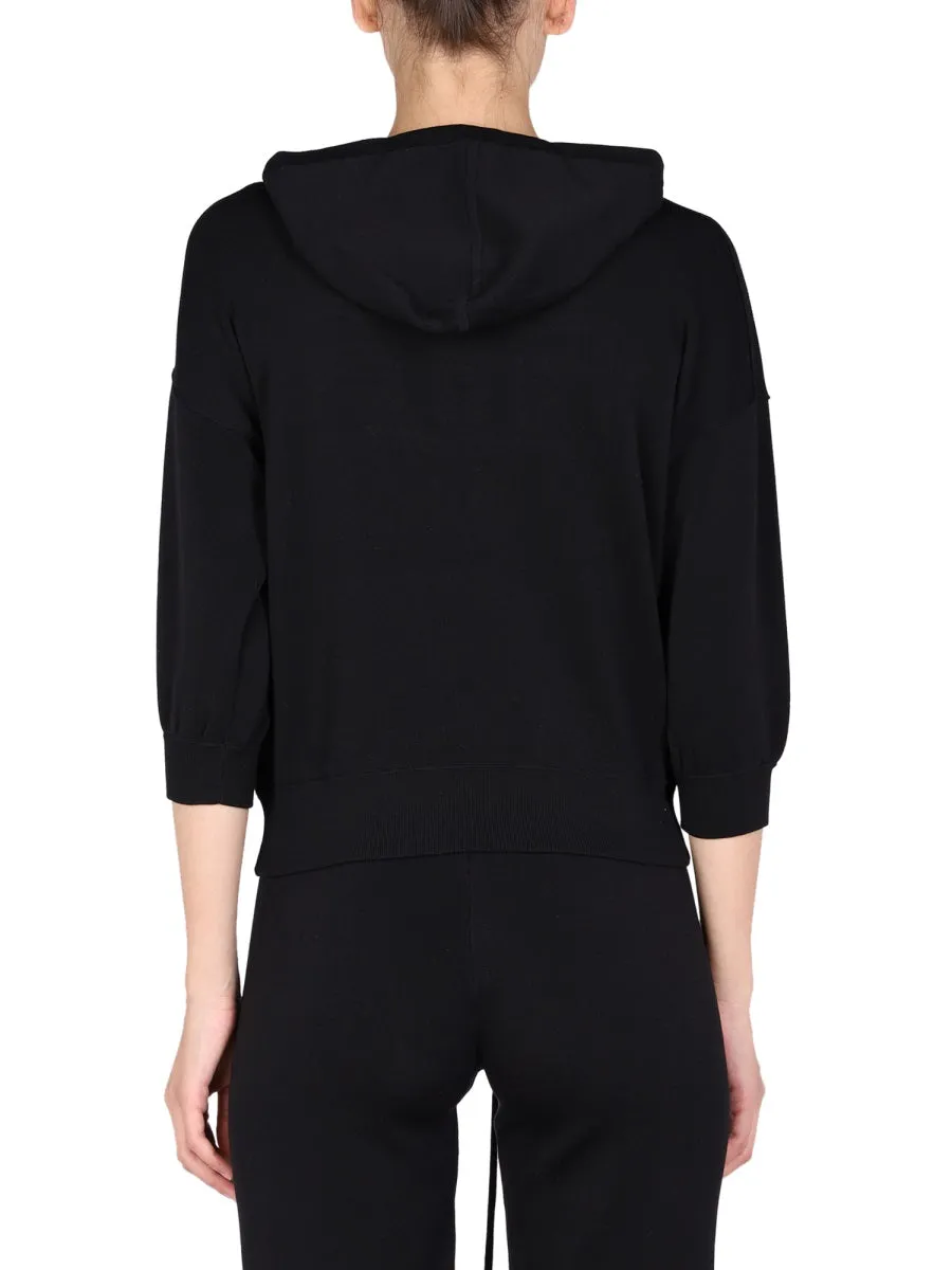 Elisabetta Franchi Logo Embroidered Hoodie
