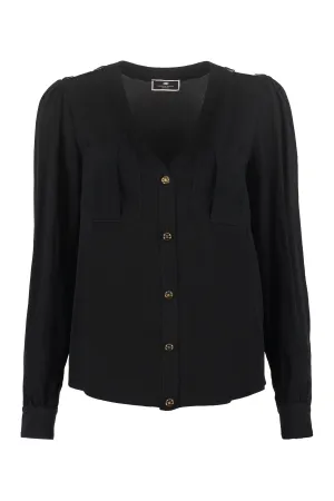 Elisabetta Franchi V-Neck Buttoned Shirt